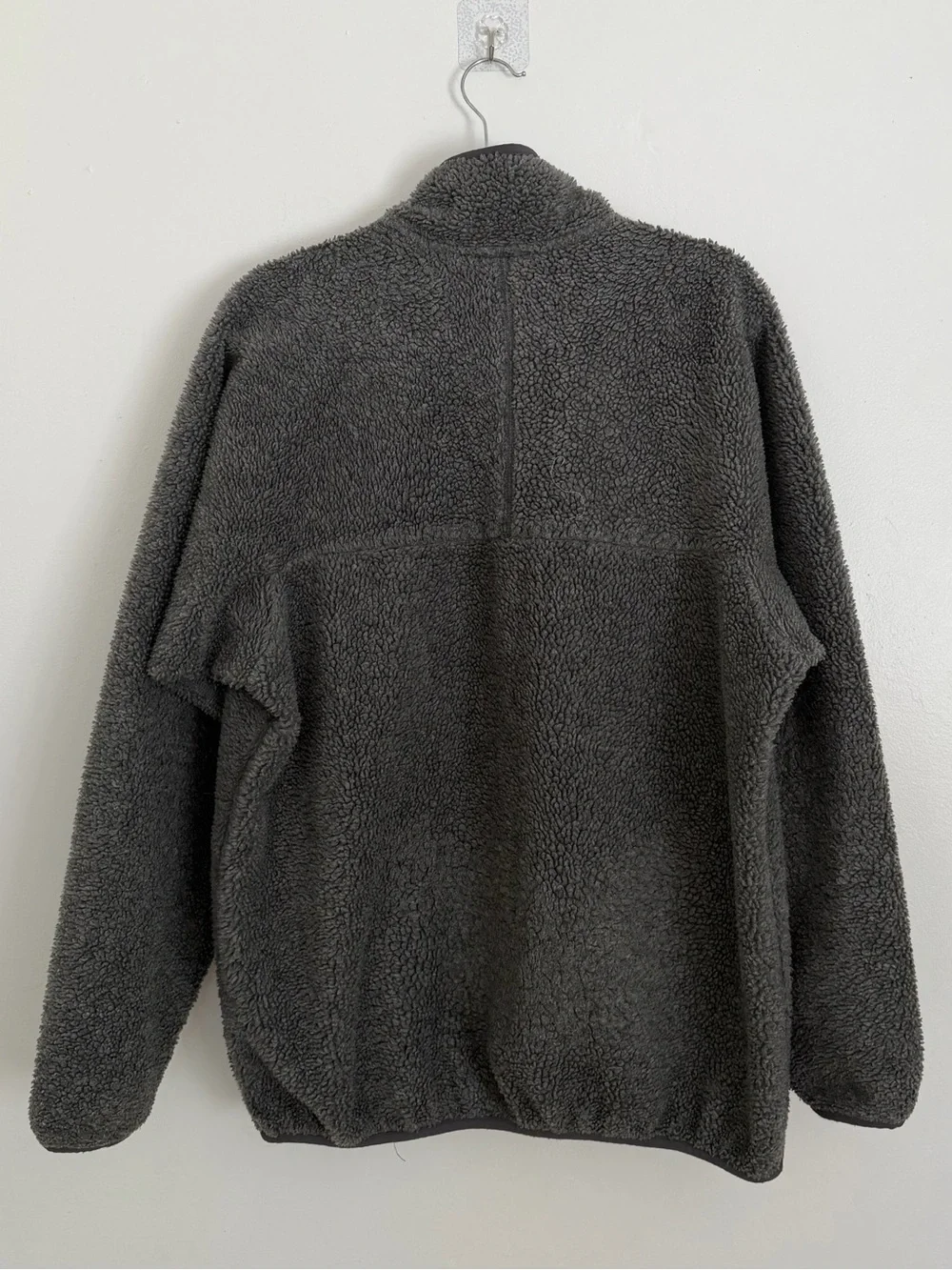 Vintage 90s Patagonia Grey Deep Pile Fleece Sherpa Full Zip Jacket